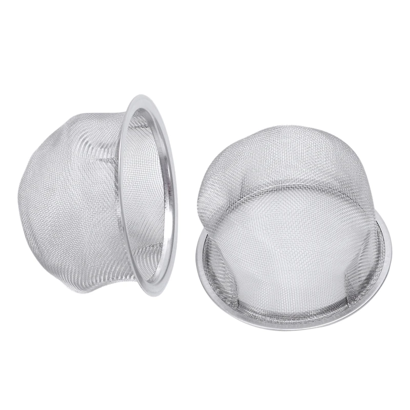 

2 Pcs Stainless Steel Drainer Mesh Tea Strainer Teapot Filter Silver