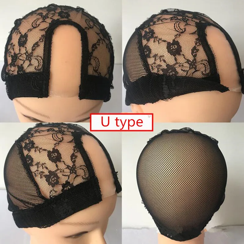 

Черная сетка для парика, удобная мягкая U-образная крышка для парика, инструменты для изготовления париков, купольная крышка с эластичной се...