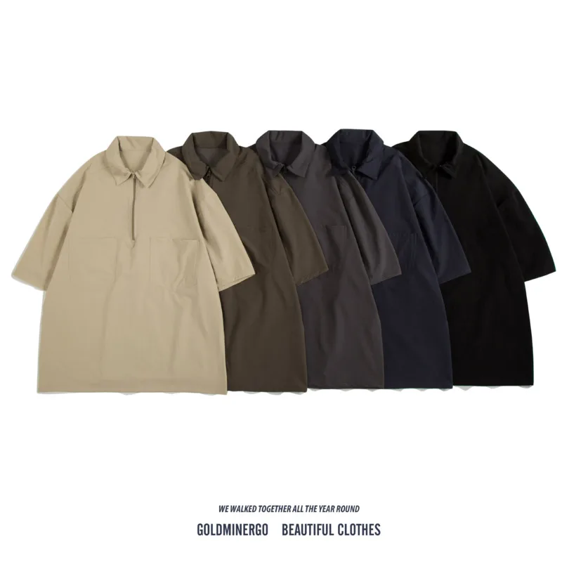 

Summer Pullover Shirts Men's Fashion Business Society Mens Dress Shirts Korean Loose Casual Shirts Men Short-sleeved Shirts