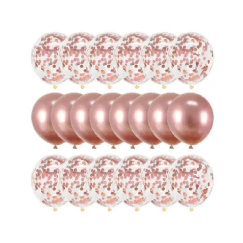

Confetti Balloons 20 Packs 12 Inch Sequins Rose Gold Balloons Confetti Latex Set Birthday deco Party Wedding Decoration Supplies