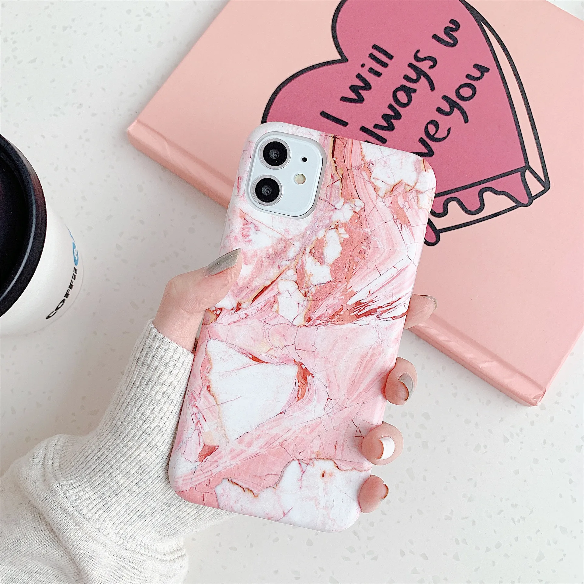 

Luxury Marble Phone Case For iPhone 11 Pro Max Xr X Xs Max For iPhone 7 8 6 6s Plus SE2020 Matte Soft Silicone Cover TPU Case