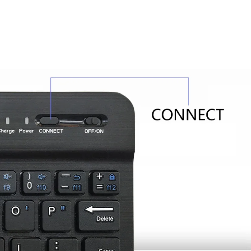 Ультра тонкая алюминиевая Bluetooth клавиатура для IOS Android Windows PC время работы 40 часов