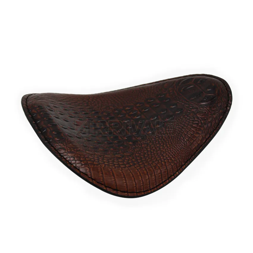 Мотоциклетное сиденье в стиле ретро из черной/коричневой крокодиловой кожи для