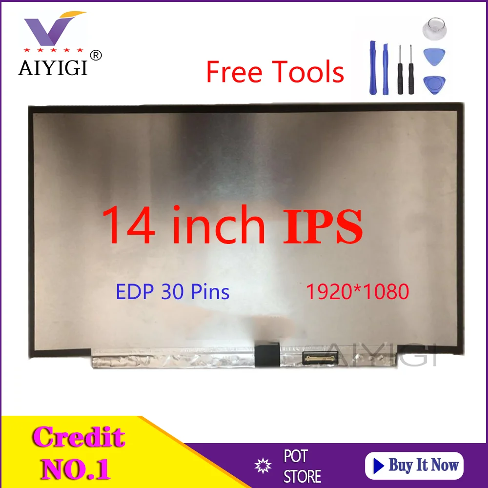 

14.0 Inch IPS Laptop LCD LED Screen 140HCE-GP2 Rev C1 B1 N140HCE GP2 Fit N140FHM-N62 Matrix Display FHD 1920X1080 EDP 30Pins