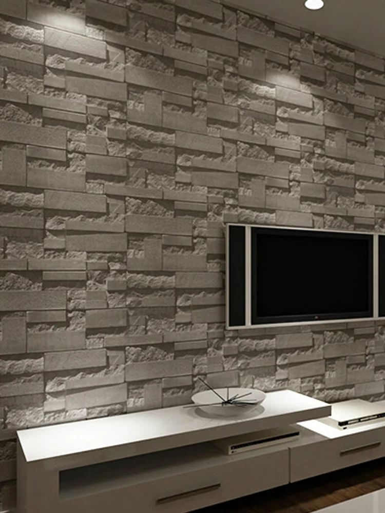 Настенная моющаяся виниловая 3D Бумага из сланца и ПВХ 10 м фоновое покрытие для