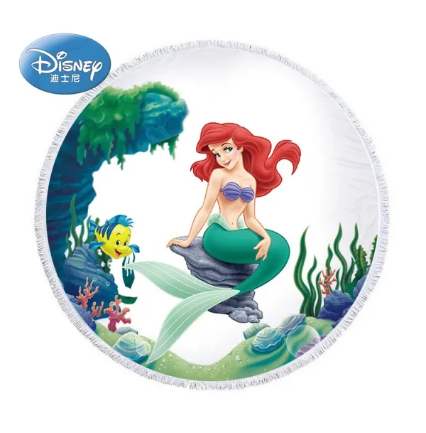 Mermaid 1 Пляжное полотенце из микрофибры с рисунком Минни Микки Мауса, Стич спадермана Софии, спортивное банное полотенце с кисточками для детей, мам - Цвет: Mermaid 1