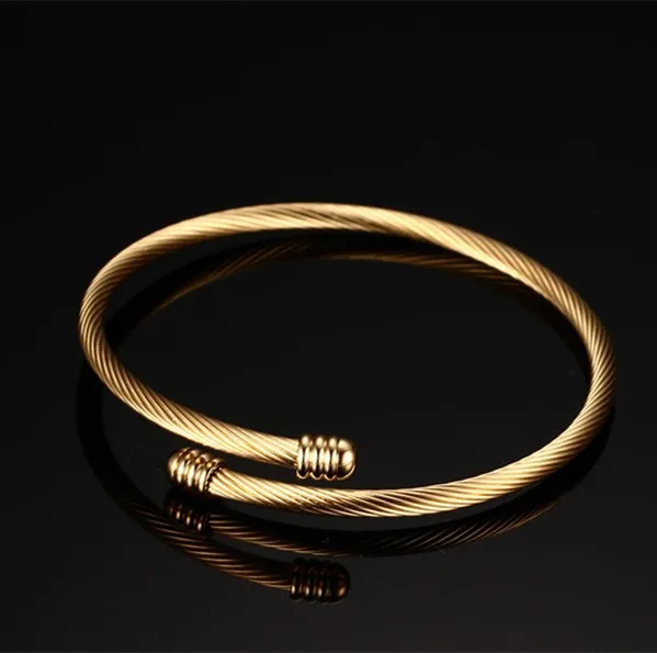 

Titanium Steel Opening Ladies Bracelet Female Bracelet Adjustable Geometric Bracelet Couple Jewelry Accessories Bracelet