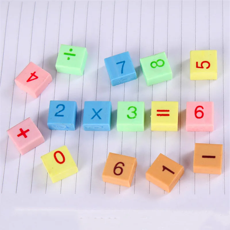 15 шт./лот креативные арифметические символы ластик Новинка просветление