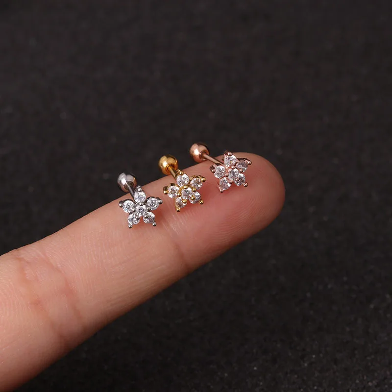 Серьги-гвоздики женские из нержавеющей стали крошечные украшения для пирсинга