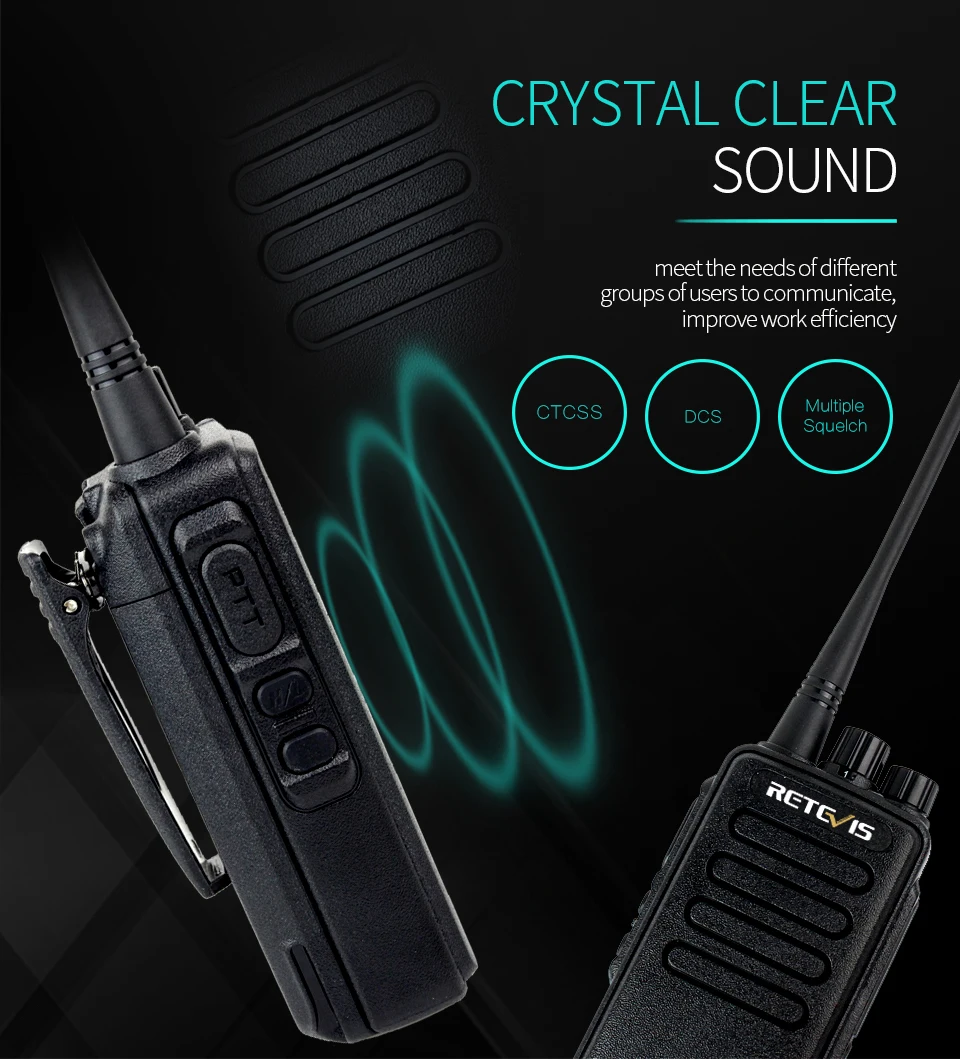10 шт. Высокая мощность Walkie Talkie Retevis RT1 VHF(или UHF) 3000 мАч VOX путешествия/Туризм/Охота дальность 2 способ радио трансивер