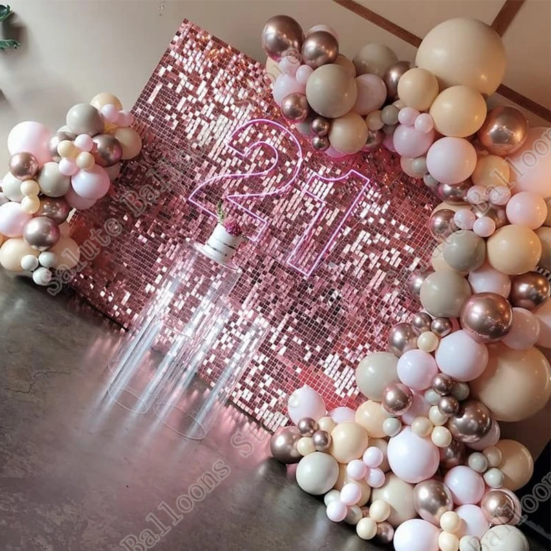 

158PCS Giant balloons Double Apricot Balloons Garland Christmas Decorations Baby Shower Decor