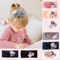 sweet baby girl headband flower headband soft elastic hair band for children cute baby girl hair accessories turban kid headwear