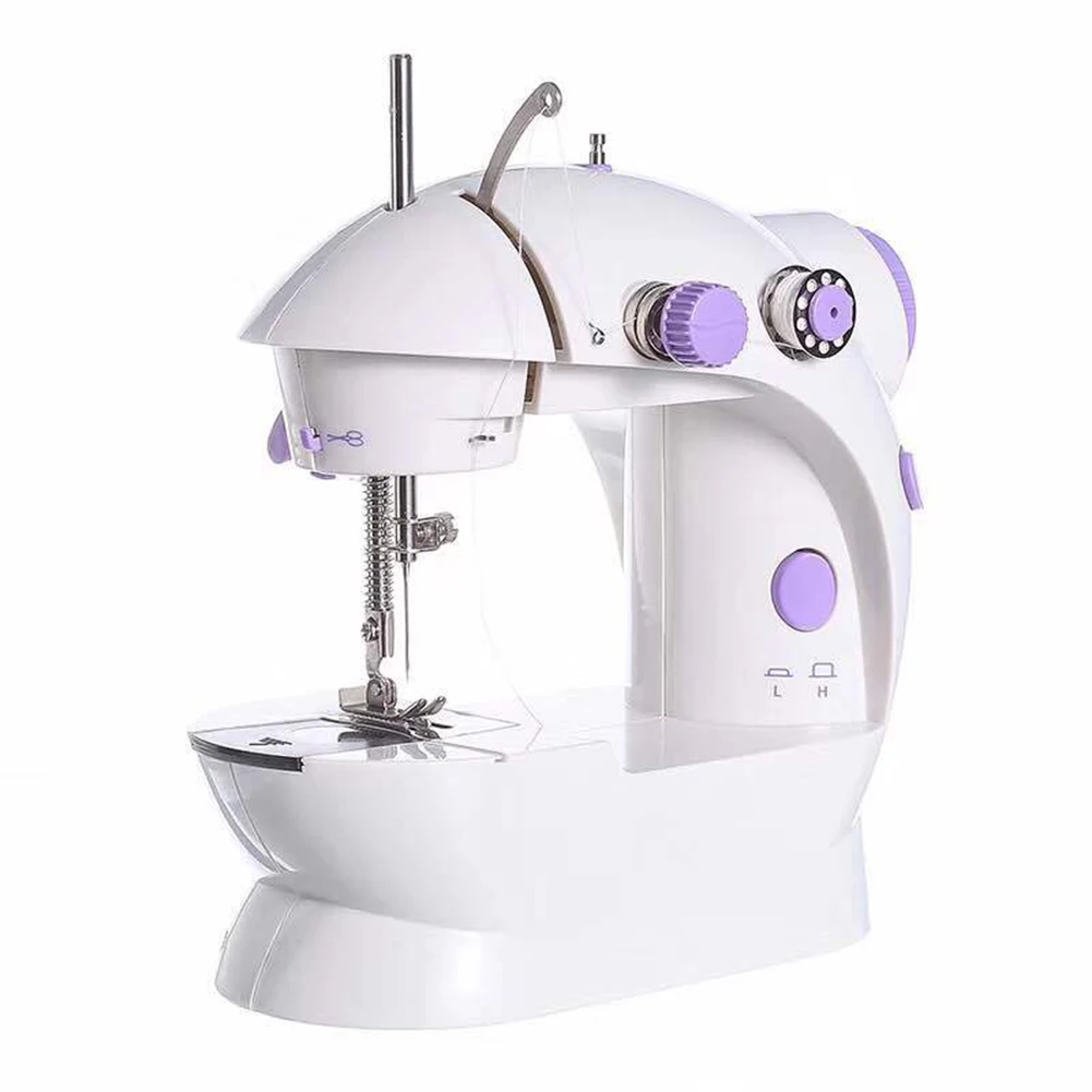 Mini Electric Handheld Sewing Machine Dual Speed Adjustment with Light Foot AC100-240V Double Threads Pendal Apr3 | Дом и сад