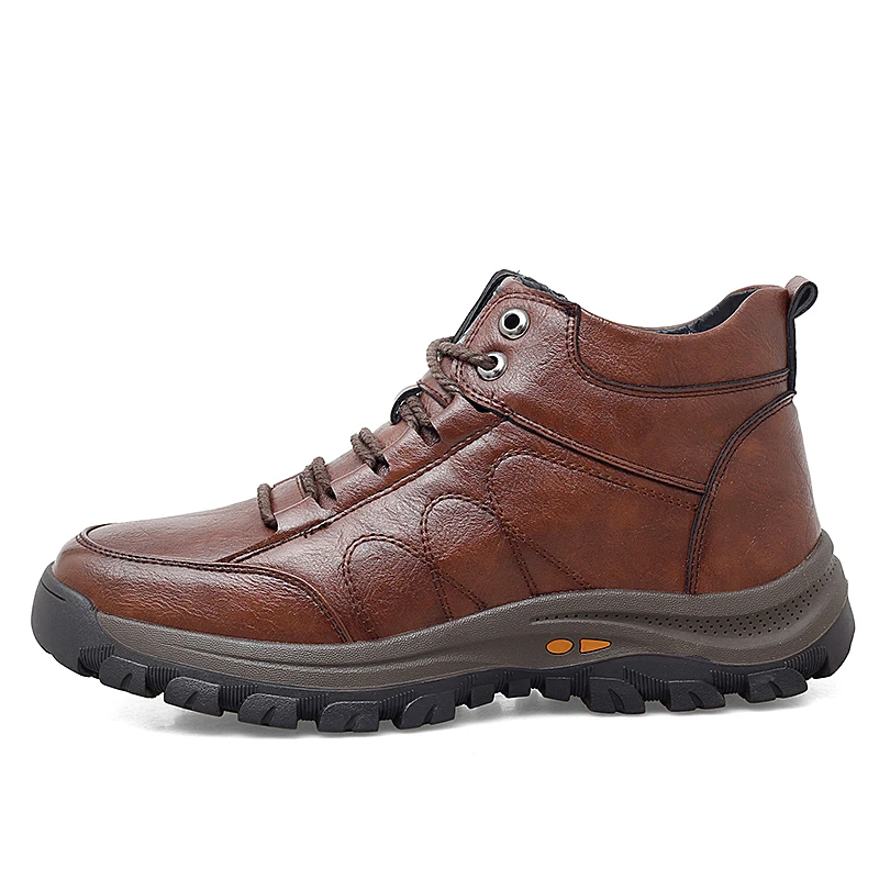 Мужская обувь в английском стиле мужские теплые зимние ботинки на меху уличная