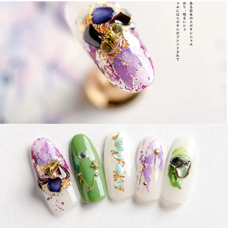 10 шт. Набор стикеров звездного неба для дизайна ногтей градиентная Фольга