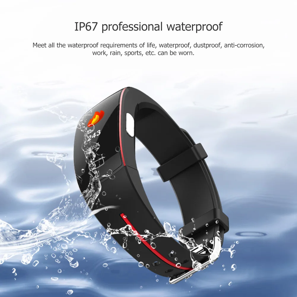 

ECG PPG Sleep Vibration Reminder Monitor P3A 0.96 inch Waterproof Sports Watch Smart Watch Blood Oxygen Measurement