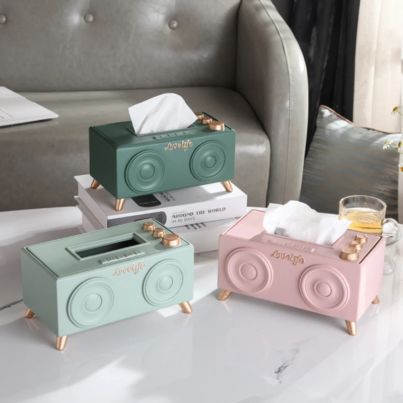 Tissue Box Nordic Creative Speaker Lovely Furnishings Light Luxury Living Room Household Coffee Table Boxes Коробка для салфеток