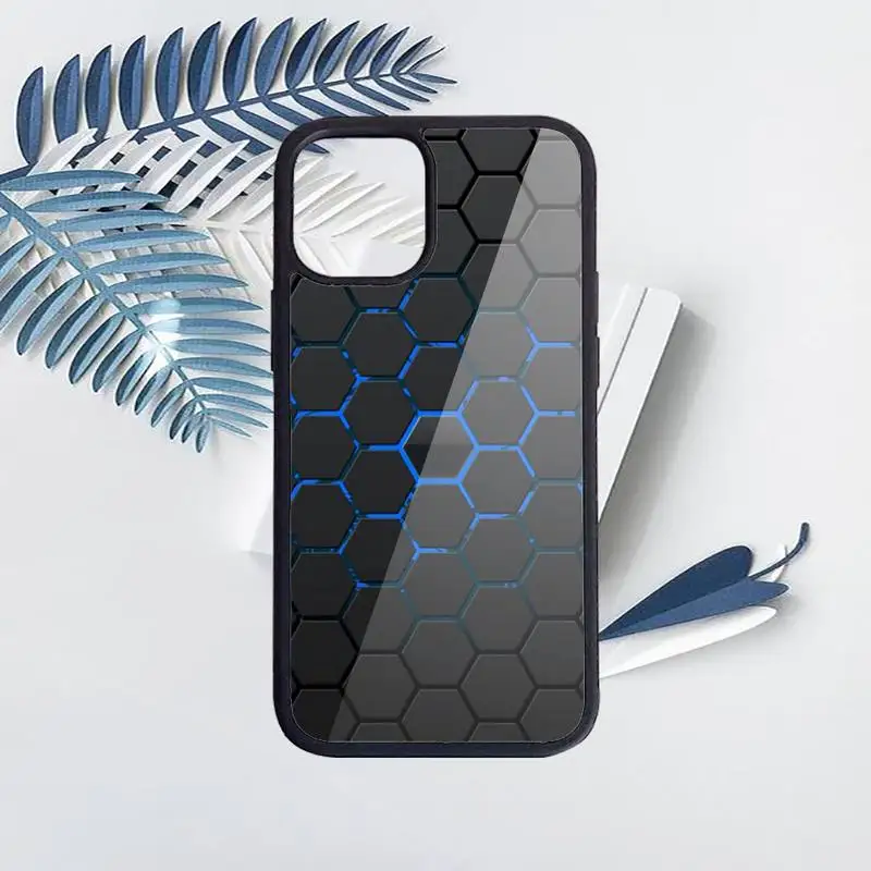 

Hexagonal lattice Phone Case PC for iPhone 11 12 pro XS MAX 8 7 6 6S Plus X 5S SE 2020 XR