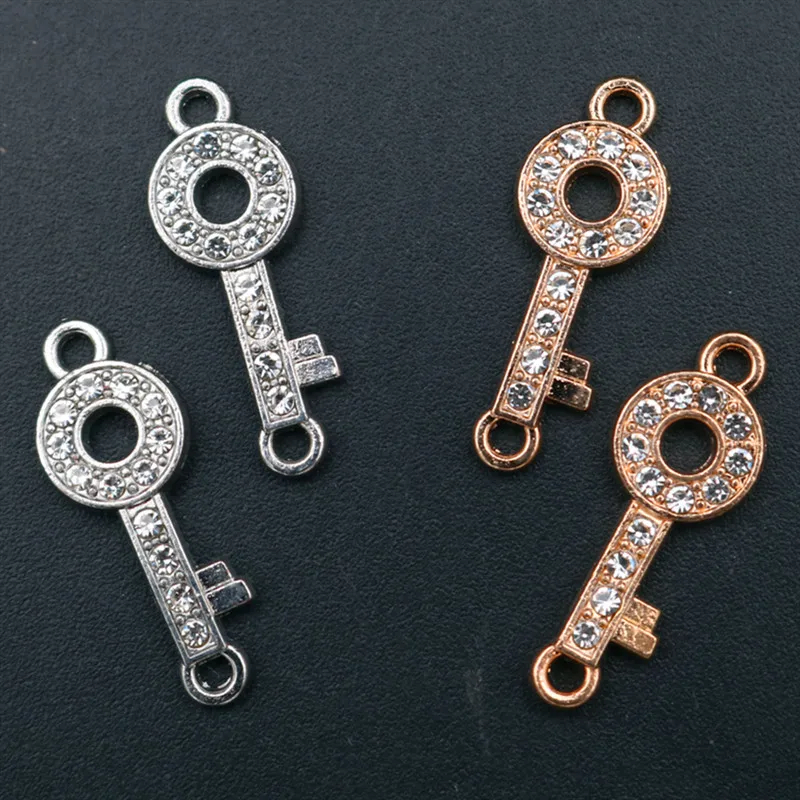 

WKOUD, 8 шт., Стразы ручной работы, ретро-брелок для браслета, металлические соединители для ювелирных изделий из сплава
