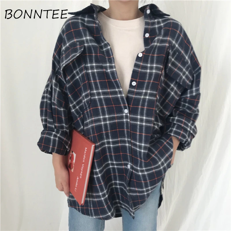 Женские рубашки с длинным рукавом шикарные однобортные Ретро женские модные