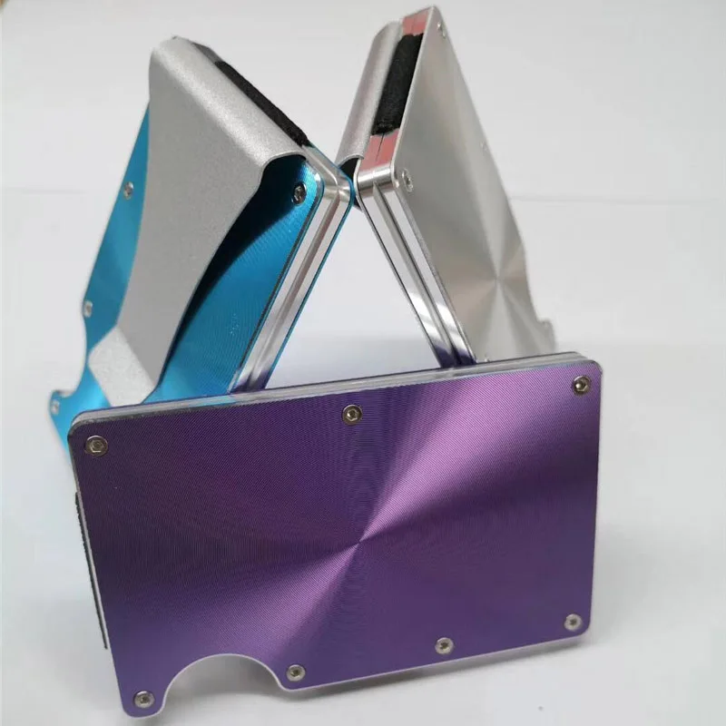 

Carbon Fiber Card Holder Wallet Designer Aluminium Credit Card Holder Metal Minimalist Rfid Card Wallets Silver Card Holder