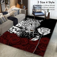 3d leopard tiger lion cat non slip area rugs large mat rugs for living room comfortable carpet soft floor mat rugs for bedroom