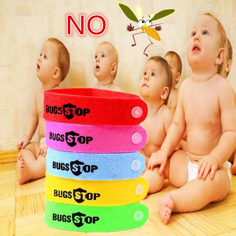 New 10Pcs Anti Mosquito Wristband Insect Bugs Repellent Bracelet Safe Home Outdoor Pest Reject Waterproof For Children | Дом и сад