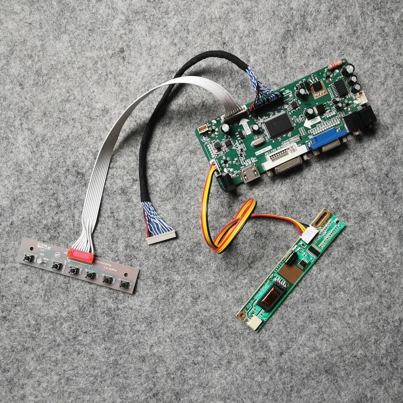 

1CCFL 20-Pin LVDS Fit NL10276BC26/NL10276BC28/NL10276BC30 Matrix Panel Controller Board DIY Kit VGA+DVI 1024*768 M.NT68676