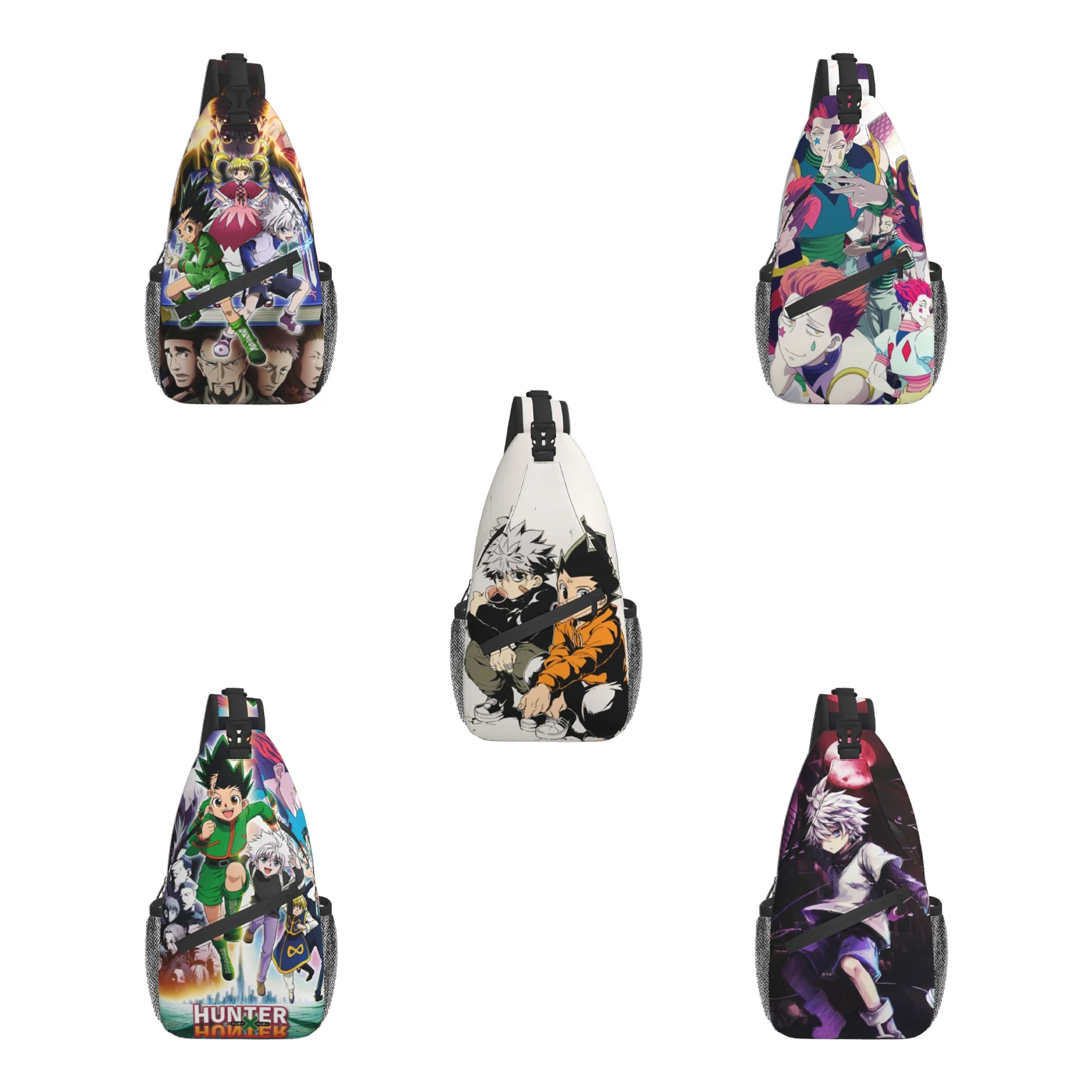 

Сумка-слинг через плечо с принтом аниме HUNTER X HUNTER, нагрудная сумка через плечо для мужчин и женщин