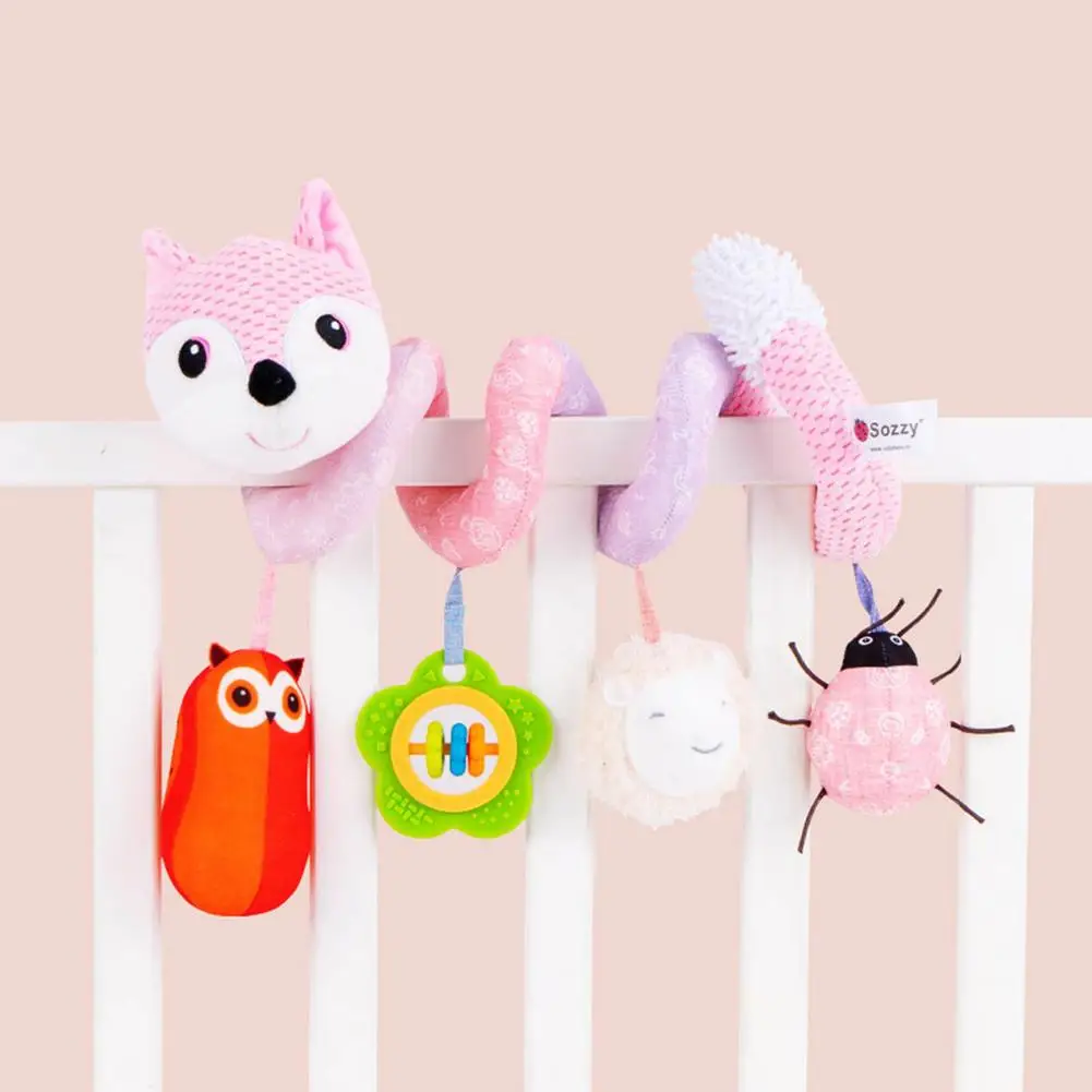 

Baby Toys 0-12 Months Crib Mobile Bed Bell Rattle Early Education Tool Newborns Car Seat Hanging Infant Crib Spiral Stroller Toy