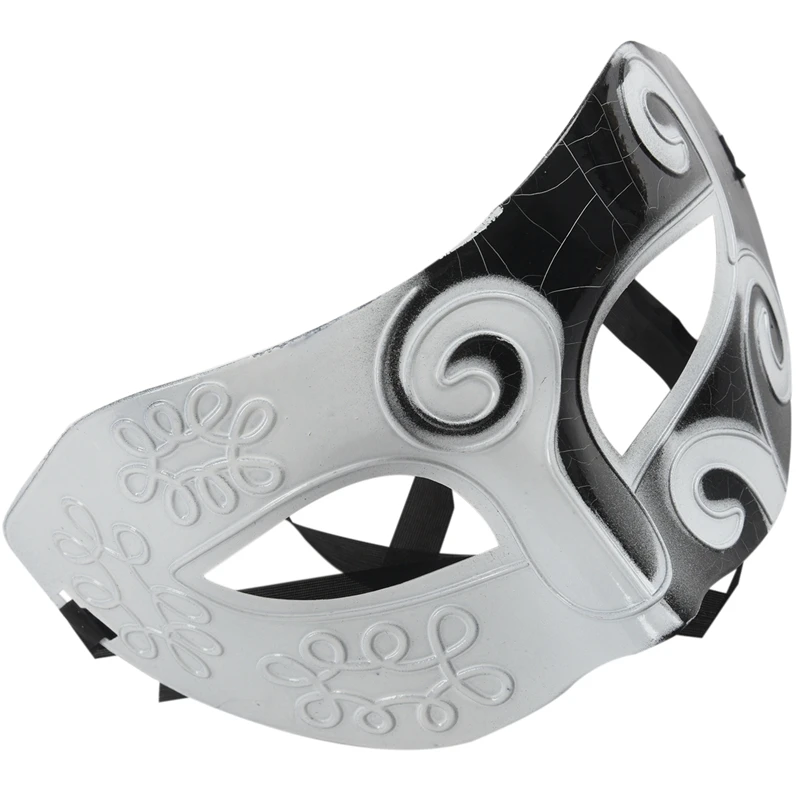 CSS черно белый Римский греческий мужские Венецианская маска Halloween костюм