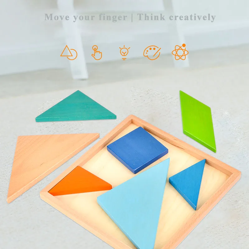 Красочный Деревянный пазл детские развивающие игрушки умственное