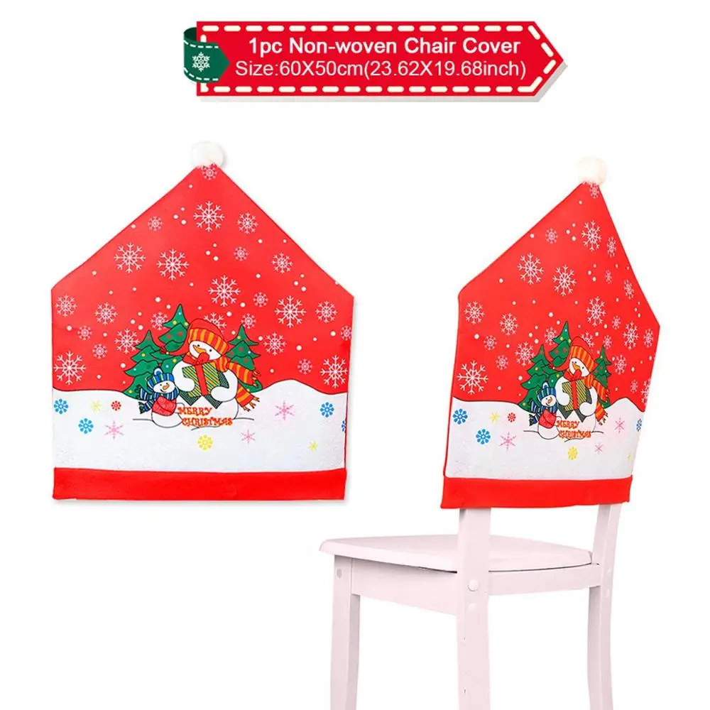 Chair Cover 05 Huiran веселый рождественский знак крыльца декоративный дверной баннер рождественские украшения для дома подвесные рождественские украшения Navidad - Цвет: Chair Cover 05