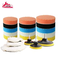 24pcs wool and foam polishing pads buffing padsdrill buffing sponge pad buffing pads for car polisher polishing and buffing