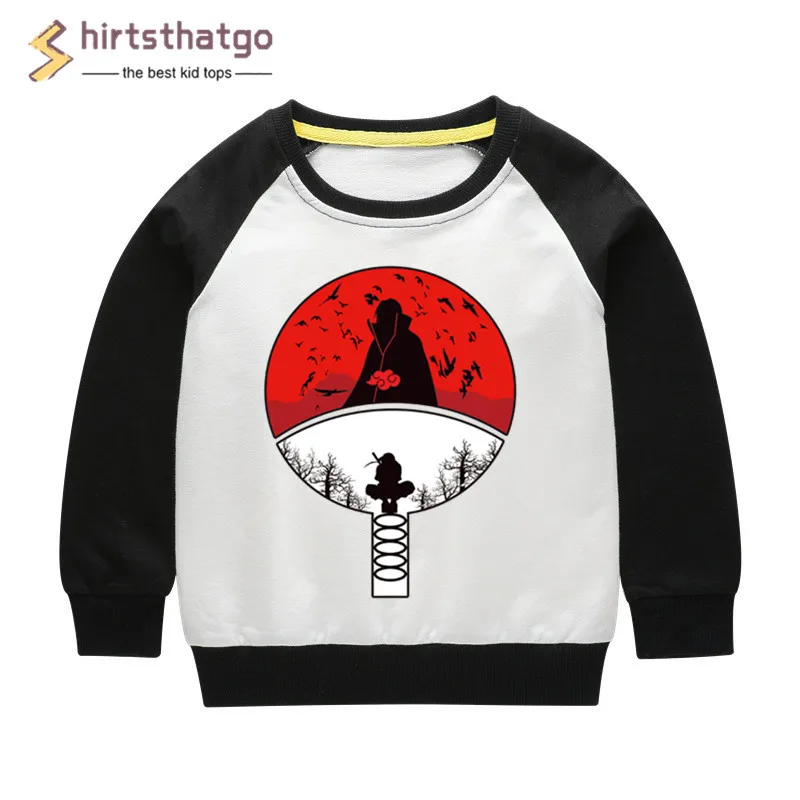 Забавные свитера с принтом Наруто для мальчиков и девочек детская осенне-зимняя