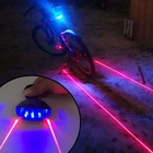 Велосипедный задний фонарь, велосипедные красные фонари, водонепроницаемый задний фсветильник с 2 лучами