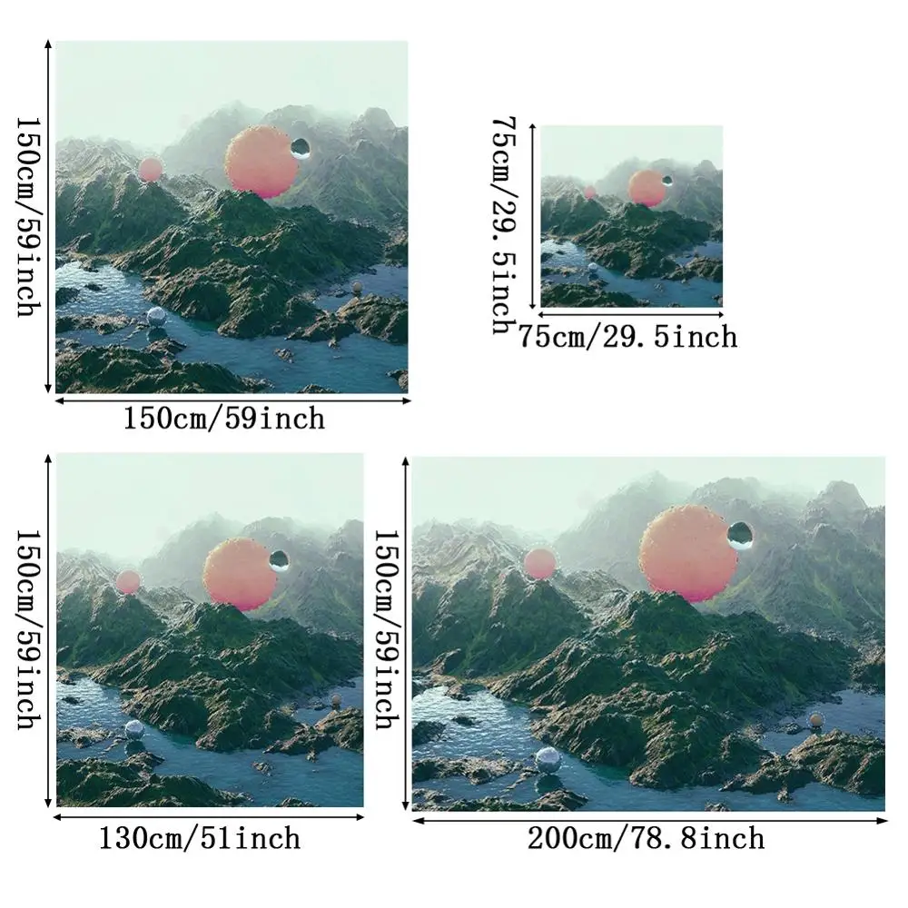 

Pop Art Black And White Creative Tapestry Home Decoration Background Wall Hanging Hippie Mandala Travel Camping Psychedelic