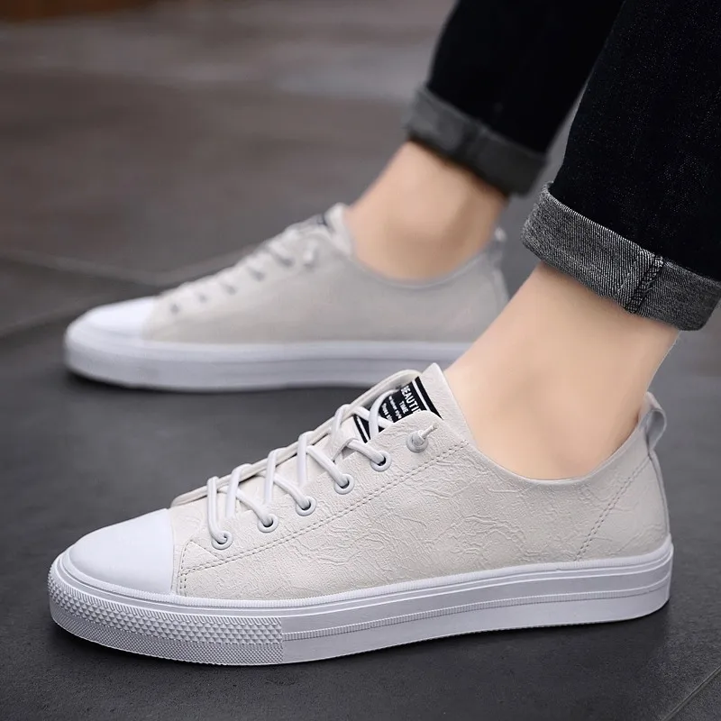 Кроссовки мужские из натуральной кожи модная дышащая Уличная Повседневная обувь