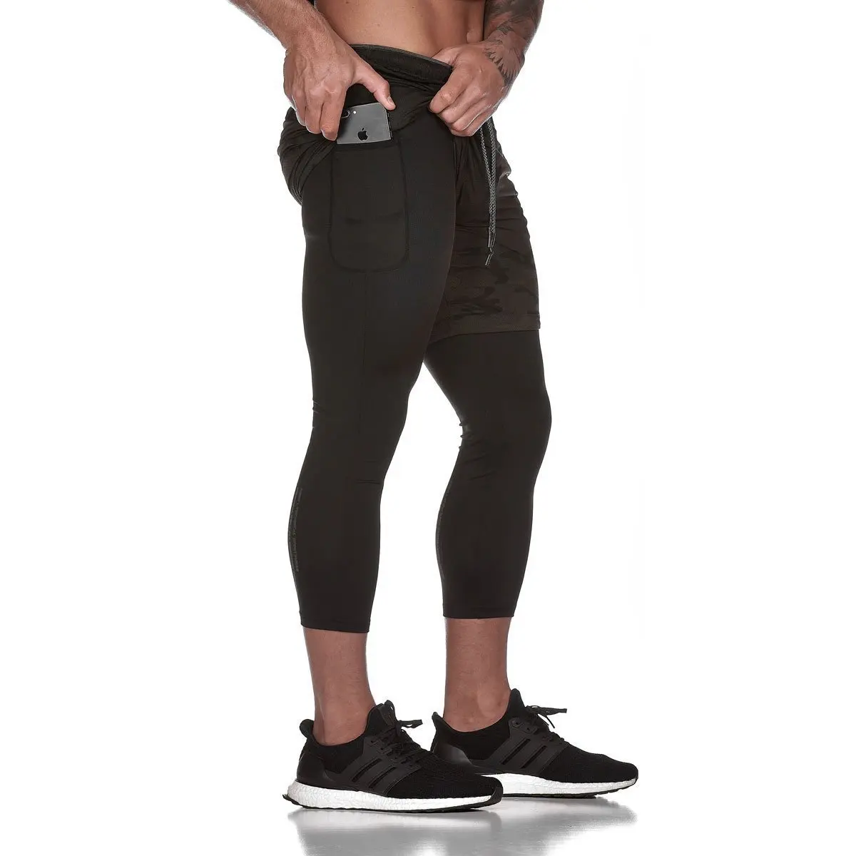 

Men's casual sports pants pure color high street sports pants men's jogging fitness brand multi-function breathable men's pants