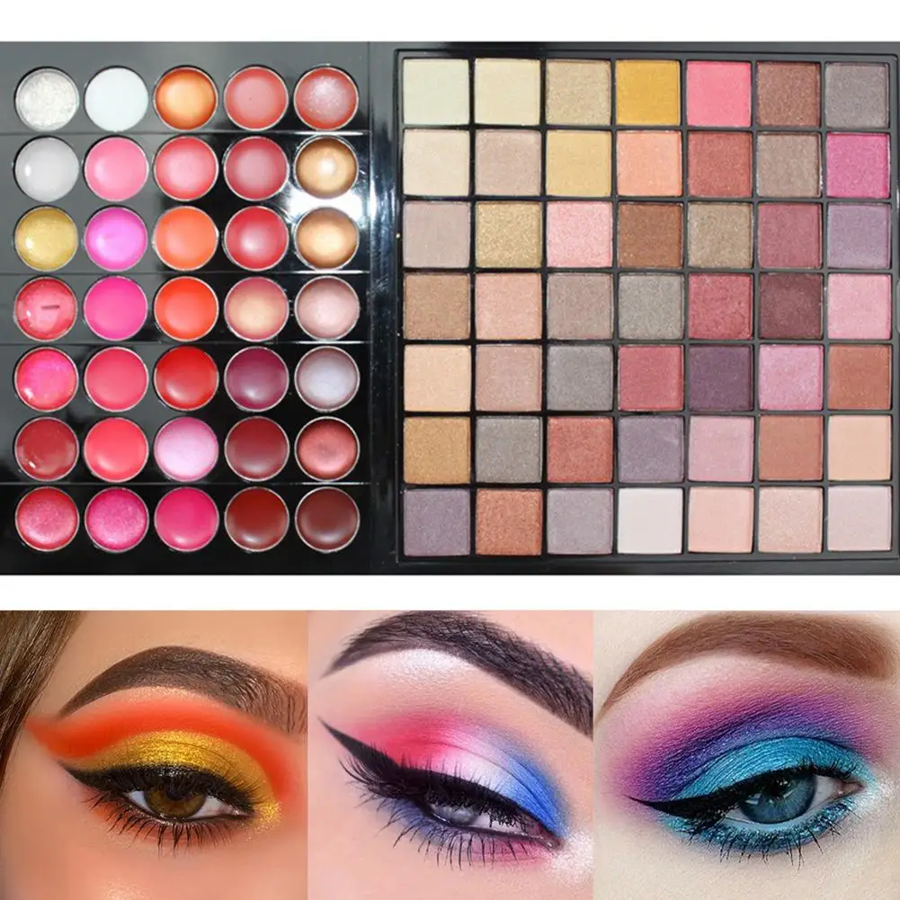 Makeup Set 177 Colors Eyeshadow Palette 98 Eye Shadow + 35 Lip Gloss 3 Blush +14 Concealer Brush Cosmeties | Красота и здоровье
