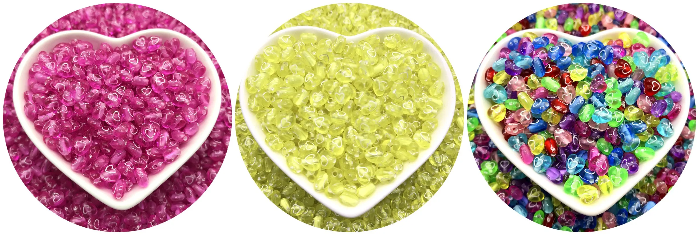 

100pcs 6mm Heart-Shaped Color Acrylic Beads For Jewelry Making DIY Bracelet Necklace Accessories