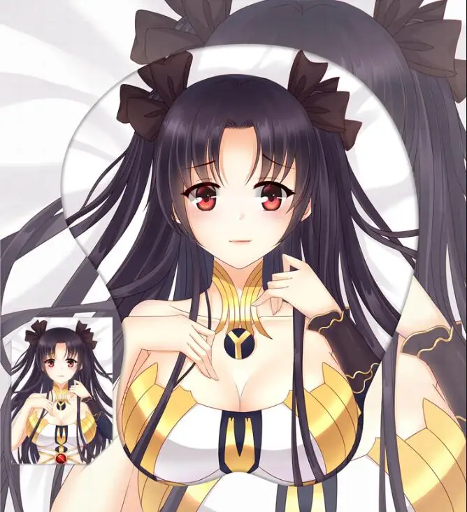 

Fate/Grand Order Ishtar Figure 3d Anime Girl Soft Gel Gaming Mouse Pad Mousepad Wrist Rest Gifts Man Adult Toy