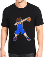 new printed t shirt basketballer basketball player baller blue team loose top mens short sleeved fashion men