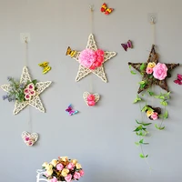 five star hanging wall flower basket simulation flower set false flower hanging basket wall decoration indoor decoration wall