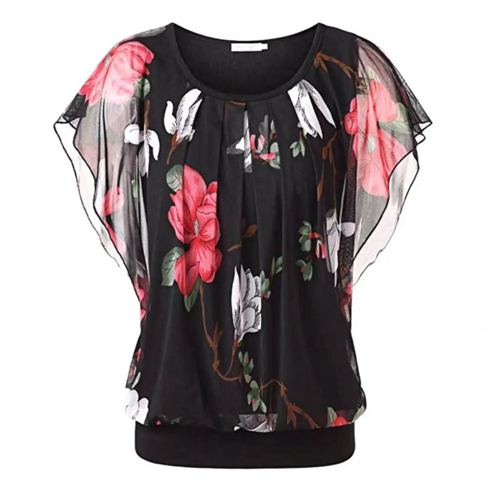 

Breathable Soft Crew Neck Mesh Loose Top for Dating Women Shirt Breathable Soft Crew Neck Mesh Loose Top for Dating