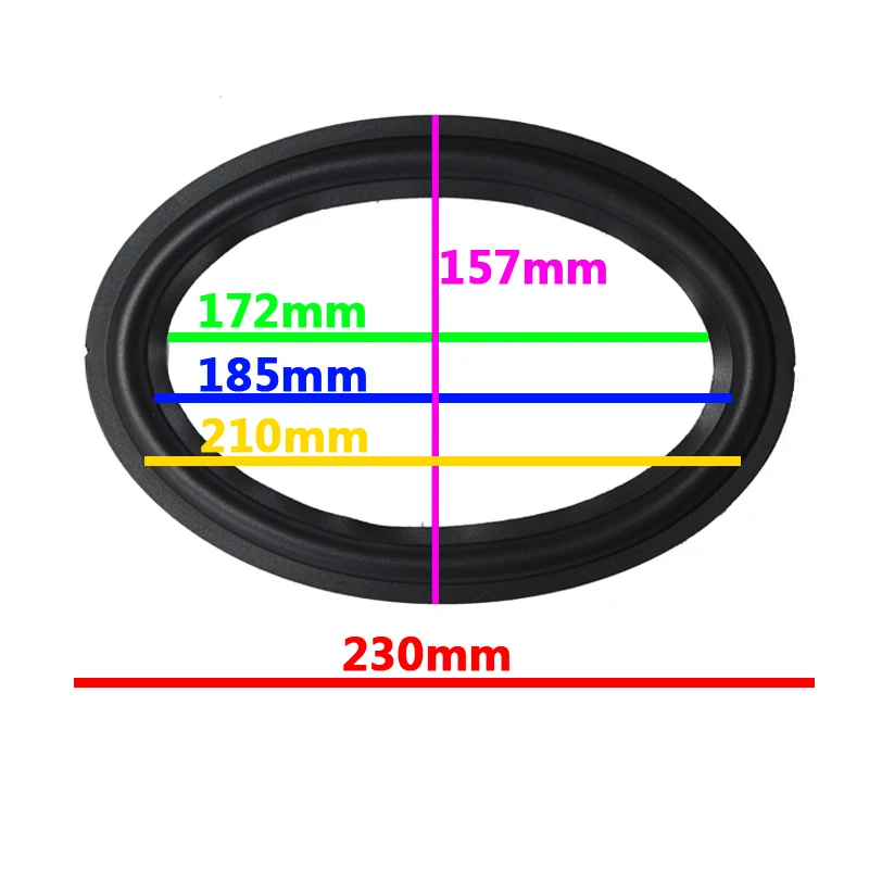 Новинка, 20 шт. = 10 пар, запасные части для низкочастотных динамиков 6 Х9 дюймов, 6 Х9 дюймов, резиновая окантовка динамика (157 мм/185 мм/210 мм/230 мм)