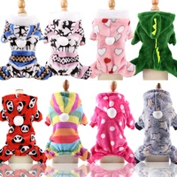 pet dog jumpsuits clothing for dogs pajamas fleece small puppy coat pet outfits hoodie clothing cats soft warm clothes christmas