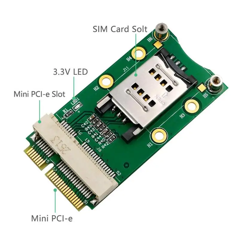 Мини адаптер PCI E со слотом для SIM карты 3G/4G WWAN HSPA модем LTE мини карта GPS настольных
