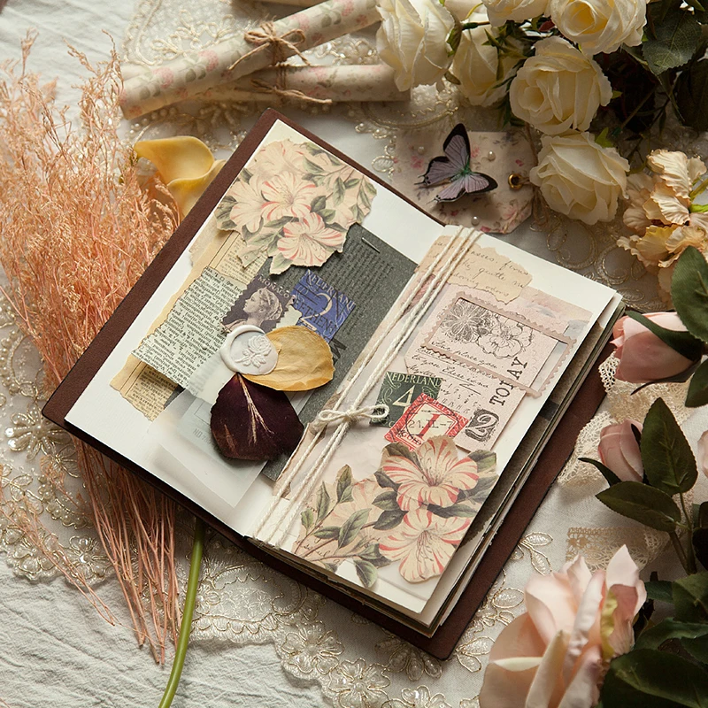 8 шт./компл. Цветочные растения тканевая бумага дневник нежелательной бумаги