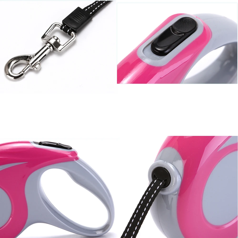 

3m 5m Dog Pet Leash Rope Automatic Retractable Durable Portable Nylon Puppy Running Lead For Pets Dogs Outdoor Walking Supplies